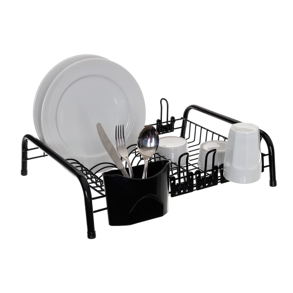 Escorredor Pia Bancada Cozinha Preto Porta Copos Pratos Talher
