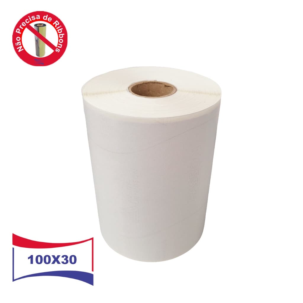 Etiqueta Térmica 100x30 ( 10x3 ) Adesiva Rolo
