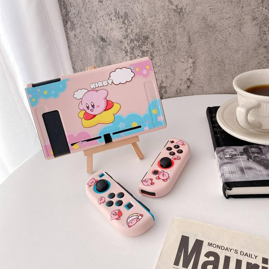 2021 new cartoon Kirby of the Pink Star Nintendo switch case silicone soft shell painted TPU storage box drop-proof shoc