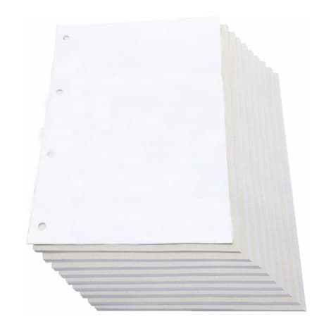 200 Folhas Refil De Caderno Argolado Universitário Folhas Brancas Lisas Sem Pauta