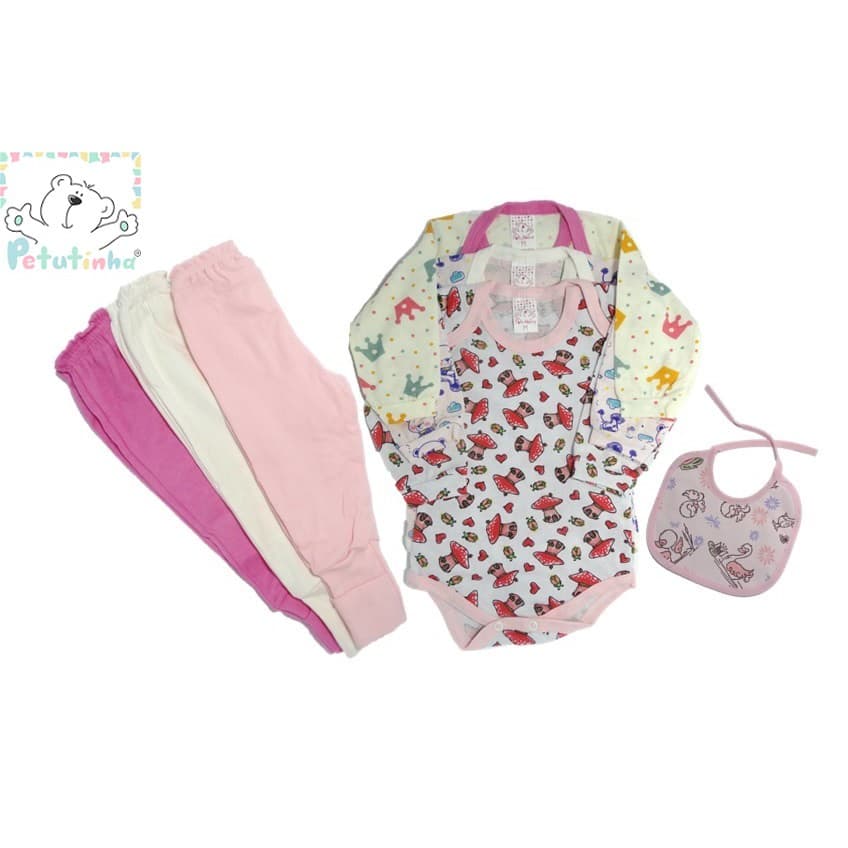 Kit 7 Peças Feminino 3body + 3mijão + 1babador (BARATO/PROMOÇÃ)