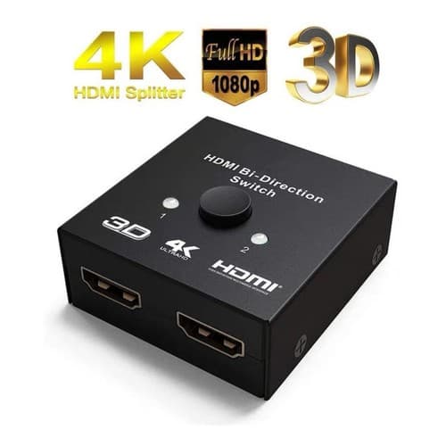 Chave Seletora HDTV Splitter Switch HdTV 4k Bidirecional 1x2 2x1