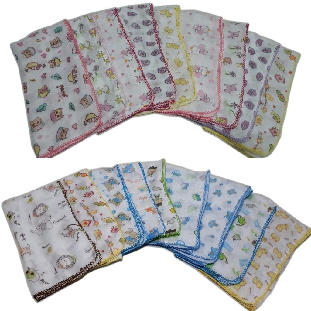 Fralda Luxo Estampada 70x70cm Com Crochê