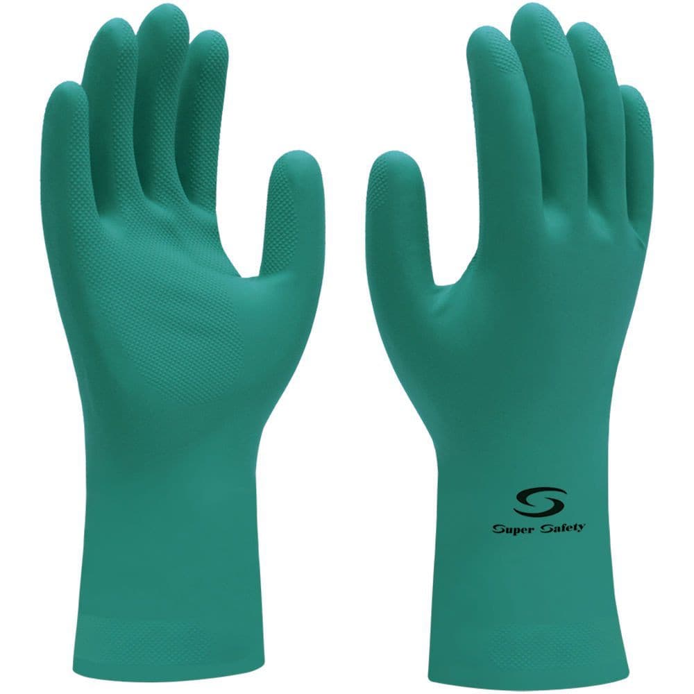 Par de Luva de Látex Nitrílico com Forro Super Green - Super Safety