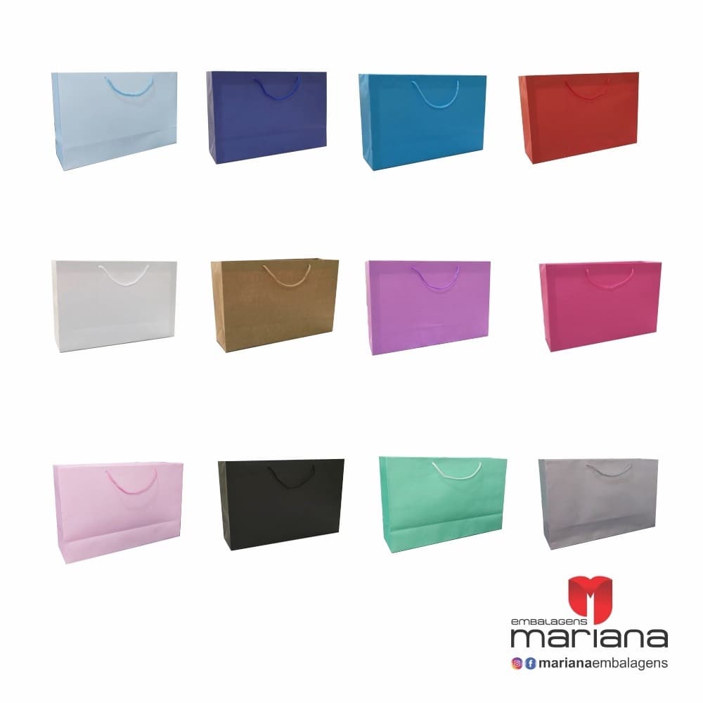 Sacola de Papel Colorida TC 320 21x32x10  - 10 unidades