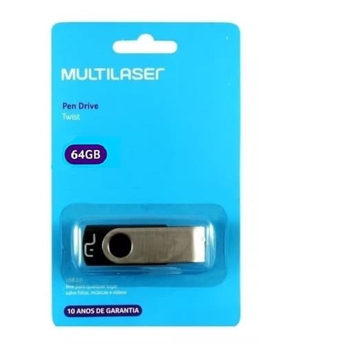 Pen drive 64gb Multilaser Twist PD590 Original