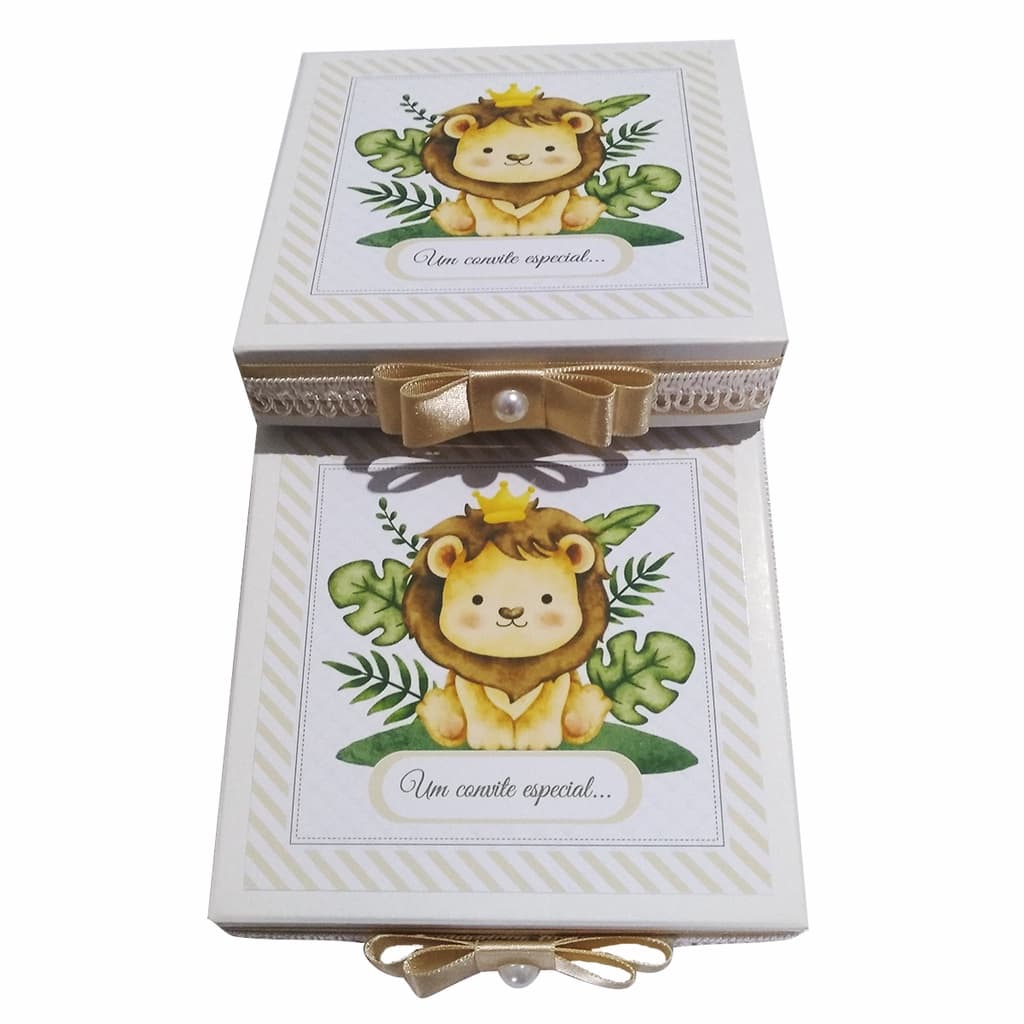 Convite Padrinhos de Batismo Leãozinho