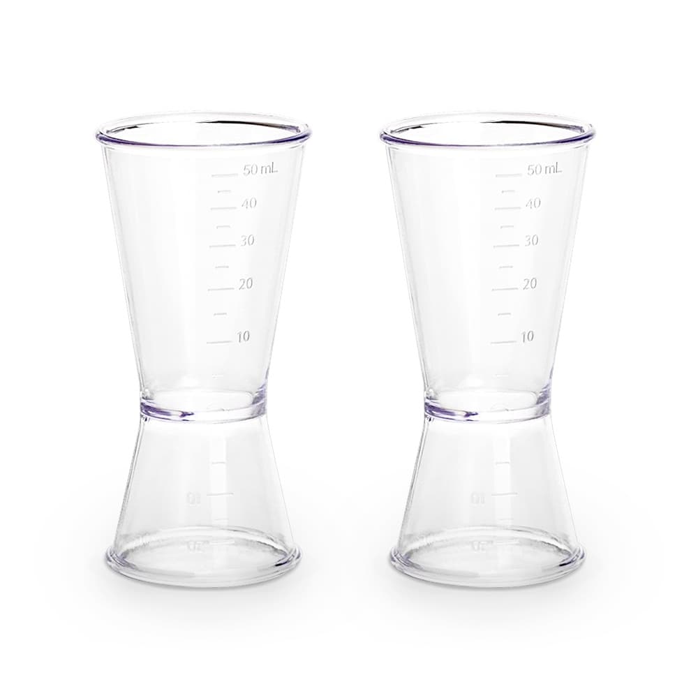 02 Dosador De Bebidas Acrilico Cristal C/ Medidor 50x20ml