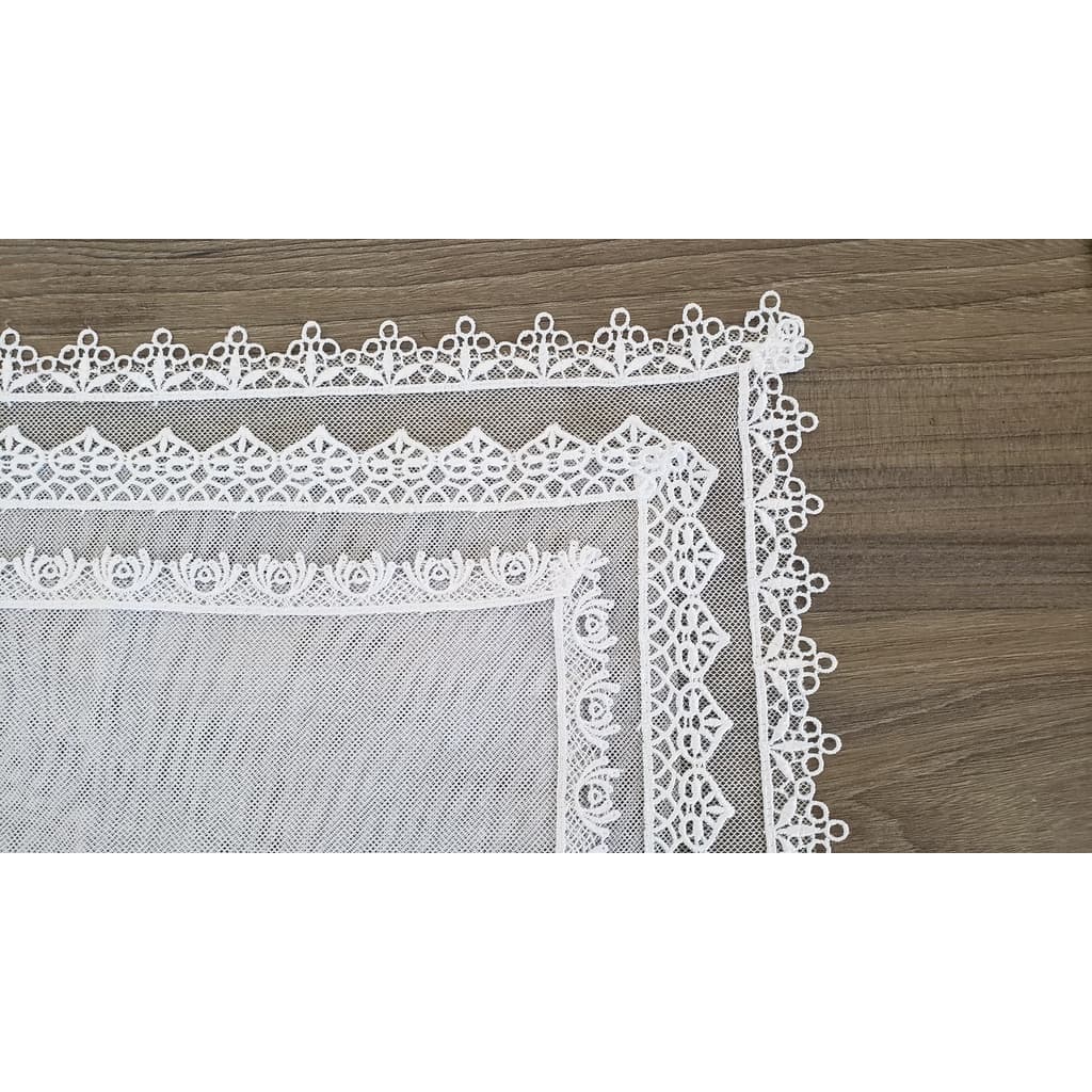 Véu Ccb renda Guipir Com Saquinho Porta Véu Redondo ou Quadrado