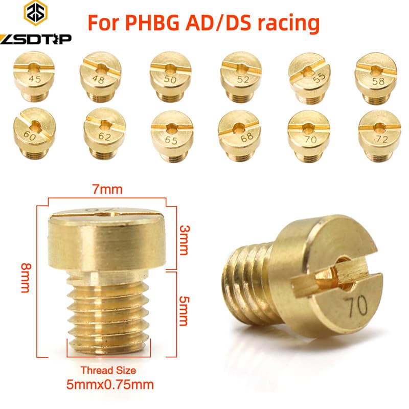 12pcs Carburador M5 De Reposição De Rosca # 30- # 135 Para Dellorto Sha Phbg Carb Bocal Principal Bico Injetor Nc Phva Pilot Jet