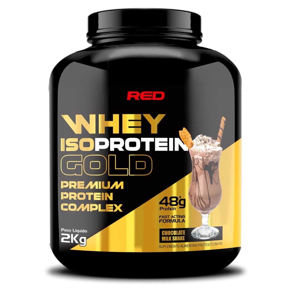 Isoprotein Gold 2kg - Red Series - Whey Protein Isolado e Concentrado Blend