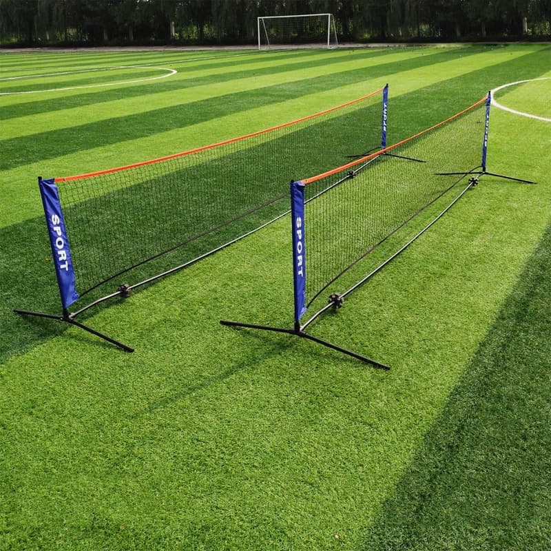 Portátil Dobrável Badminton Net Suporte Ajustável Treinamento Para 5m 6m Tênis Ar Indoor