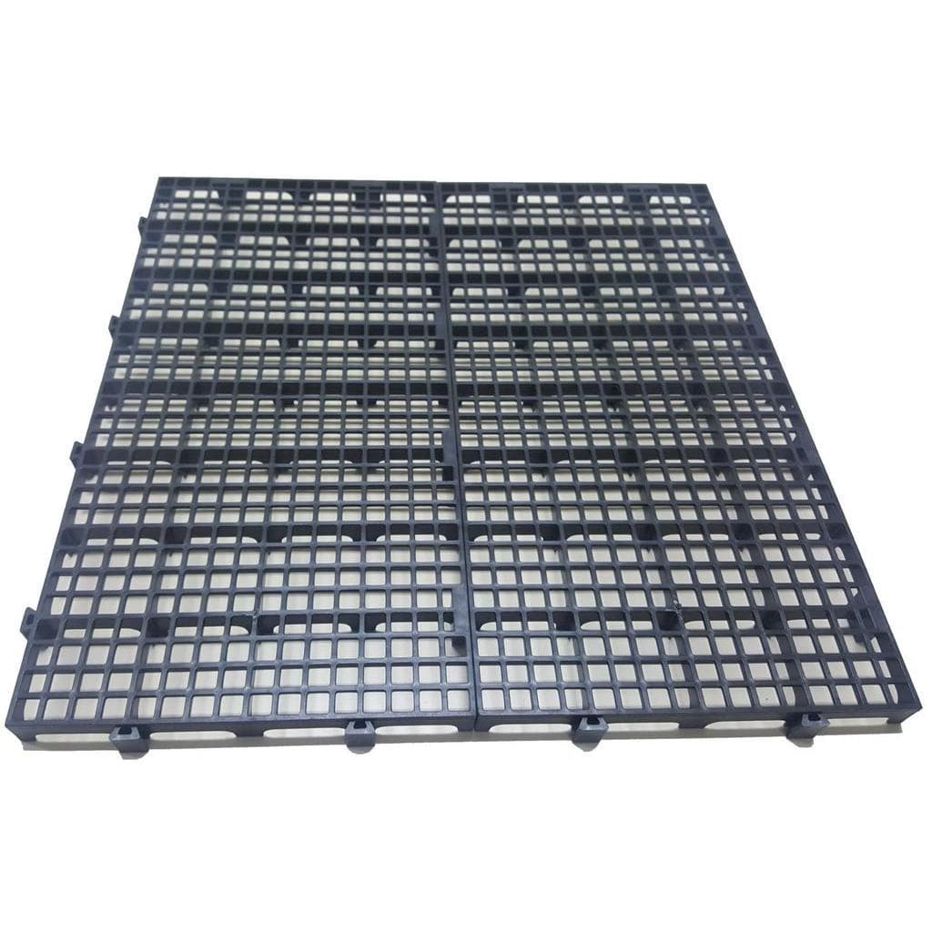 10pc Pallet Estrado Plastico Preto 25x50x2,5cm Piso Plástico