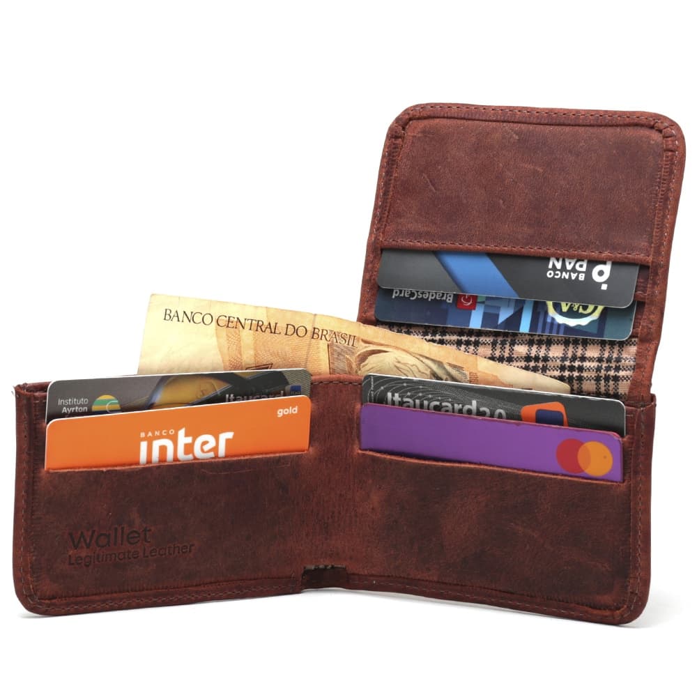 carteira masculina slim couro legitimo porta cartão mini porta cnh nota pequena bolso couro legitimo