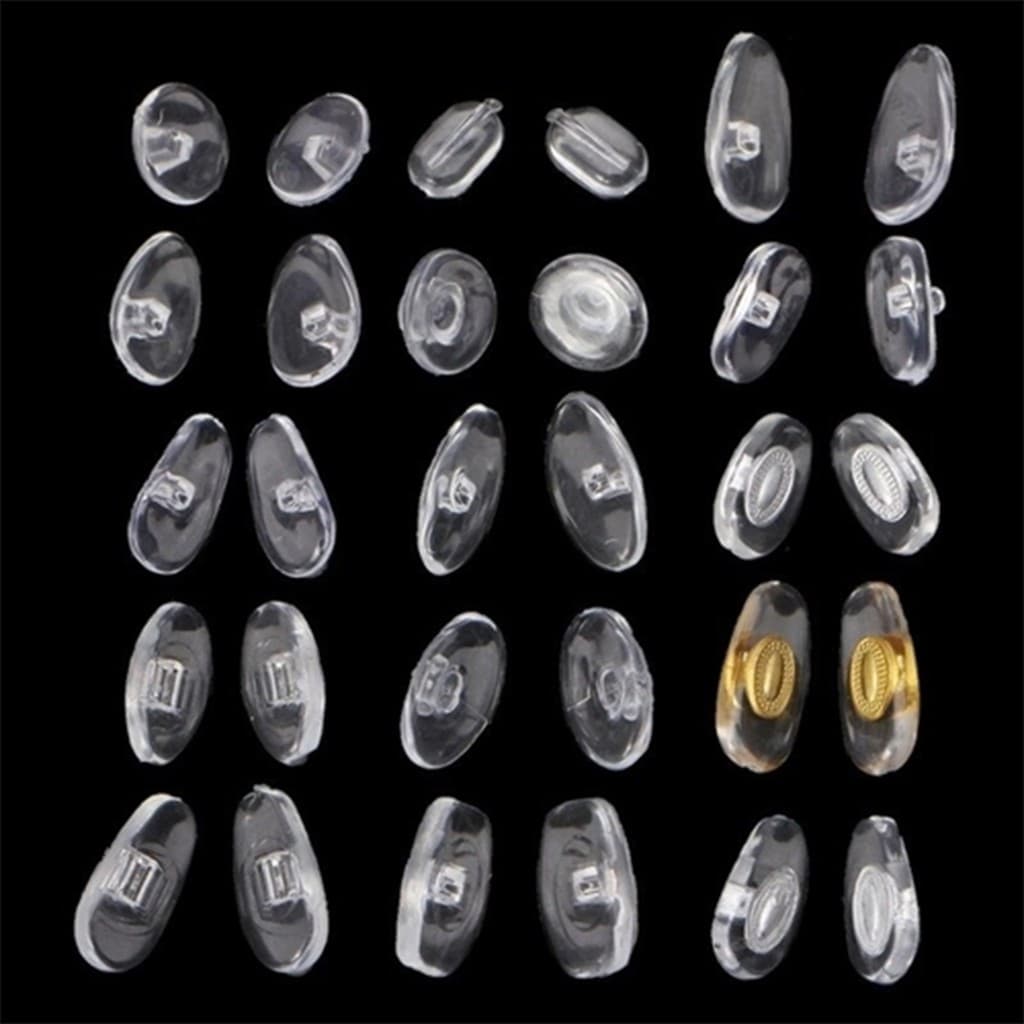 Plaqueta de apoio do óculos em Silicone para Óculos - 1 par - 2 unid. parafusado/encaixe/tipo entre outras