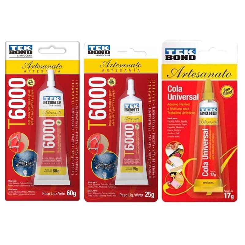 Adesivo Cola Para Artesanato T6000 Permanente TekBond