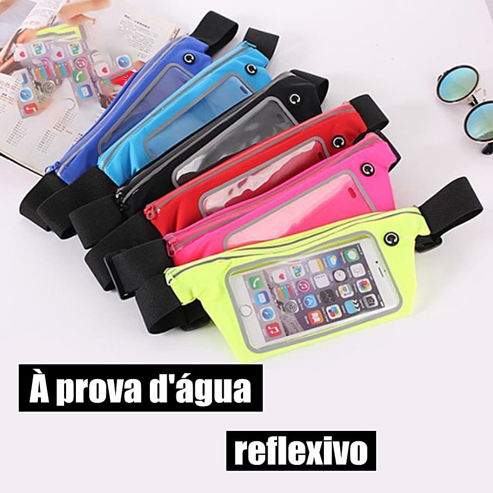Pochete Cinto Para Celular Com Porta Chave Academia Corrida e Bike E9