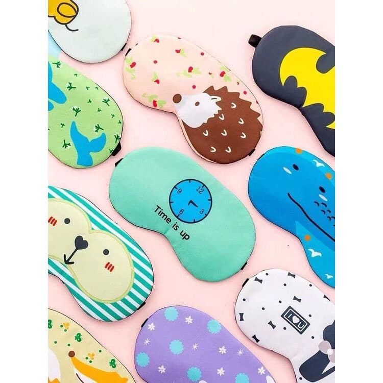 Máscara para dormir máscara de gelo para olhos de gelo padrão aleatório