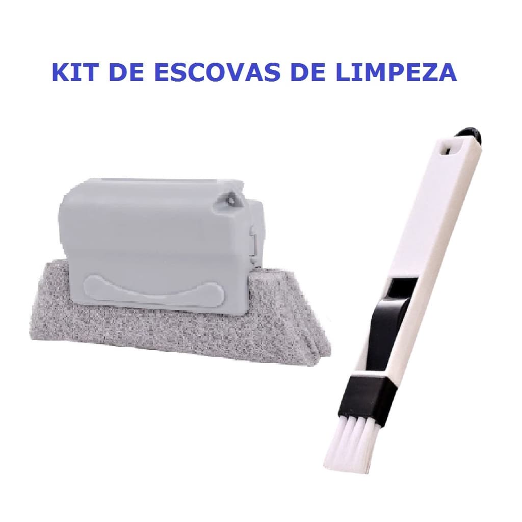 KIT de Escovas Limpa Cantos Frestas Janelas Friso de Porta Teclados e etc