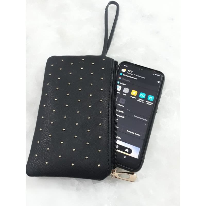 carteira porta moeda porta celular com taxinhas