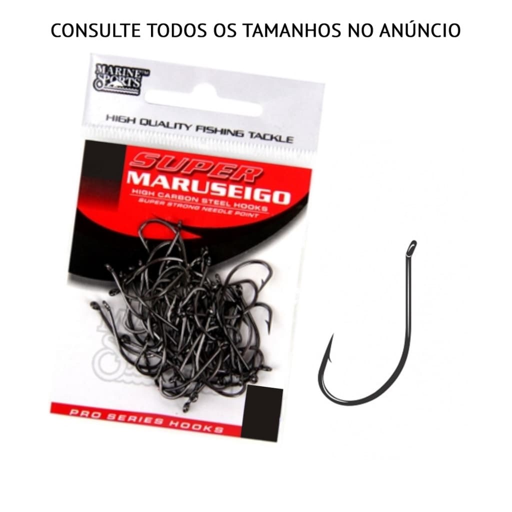 Anzol Marine Super Maruseigo Black Piapara Pacu Tambaqui Piauçu Pirarara Pintado Corvina Traíra