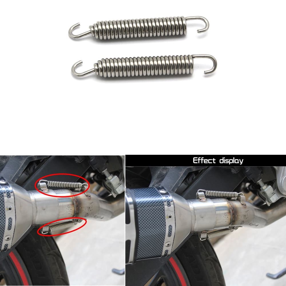 MOTOPARTS SHOP 1Pc Corrida Molas De Silenciador De Tubo De Escape De Motocicleta De Aço Inoxidável 75mm