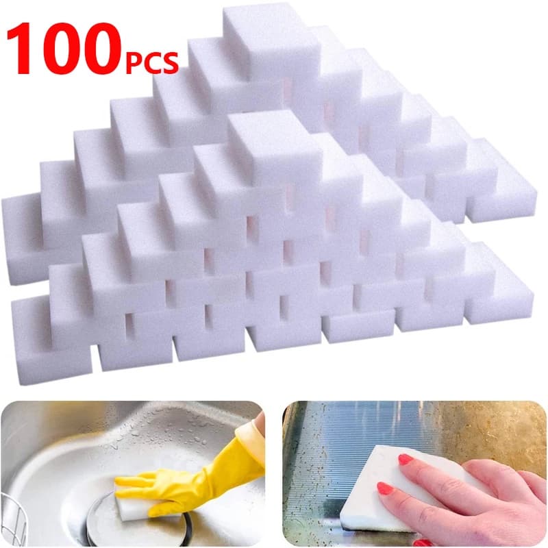 10/20/50/100Pçs Bucha Esponja Mágica Eraser Para Cozinha Escritório Banheiro Melamina Cleaner Limpeza 100x60 X 20mm