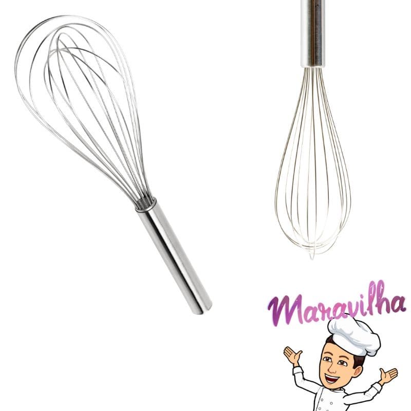 Fouet Fue Batedor Clara Ovos Massa leve Inox 25 cm