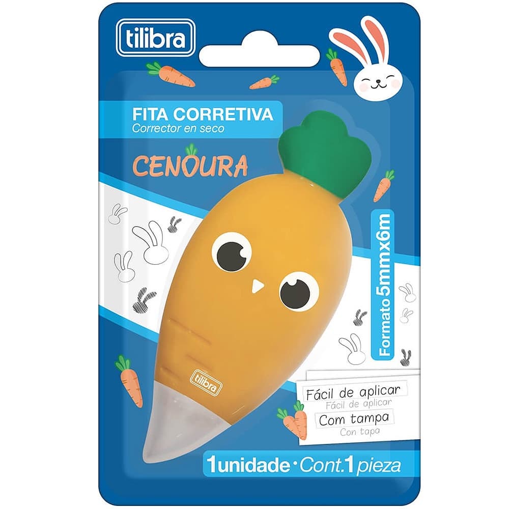 Corretivo em Fita Cenoura 5mm x 6M - Tilibra
