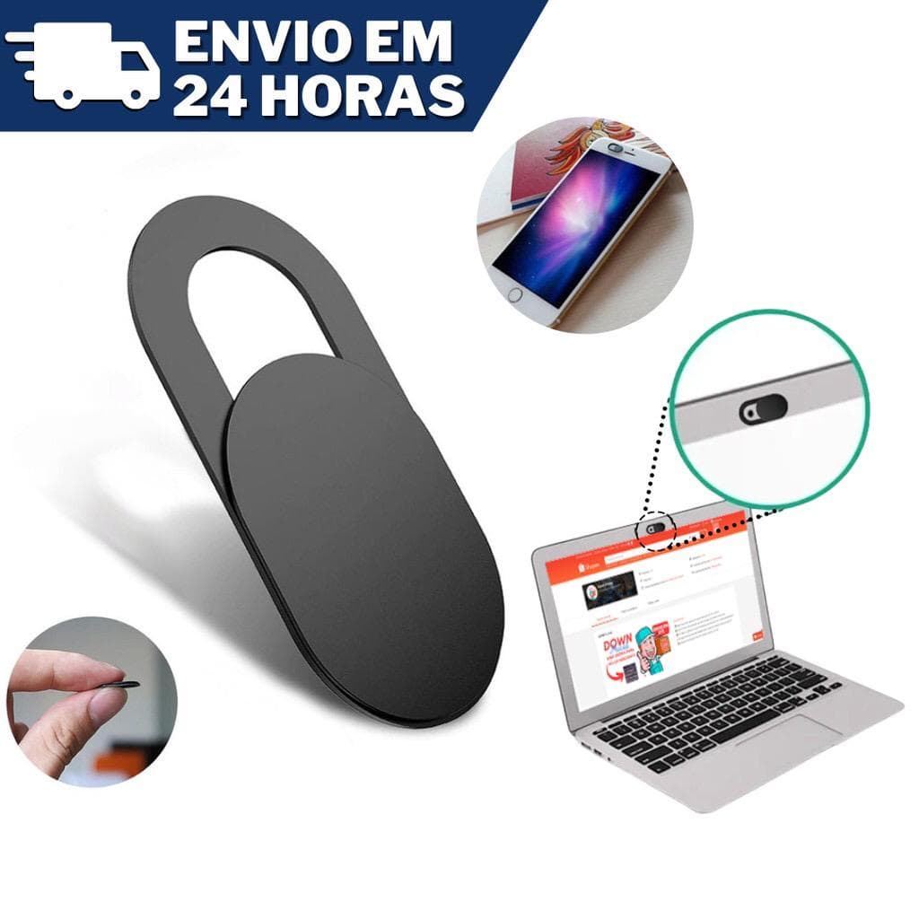 Protetor Webcam Tampa para Notebook e Celulares Anti-espião