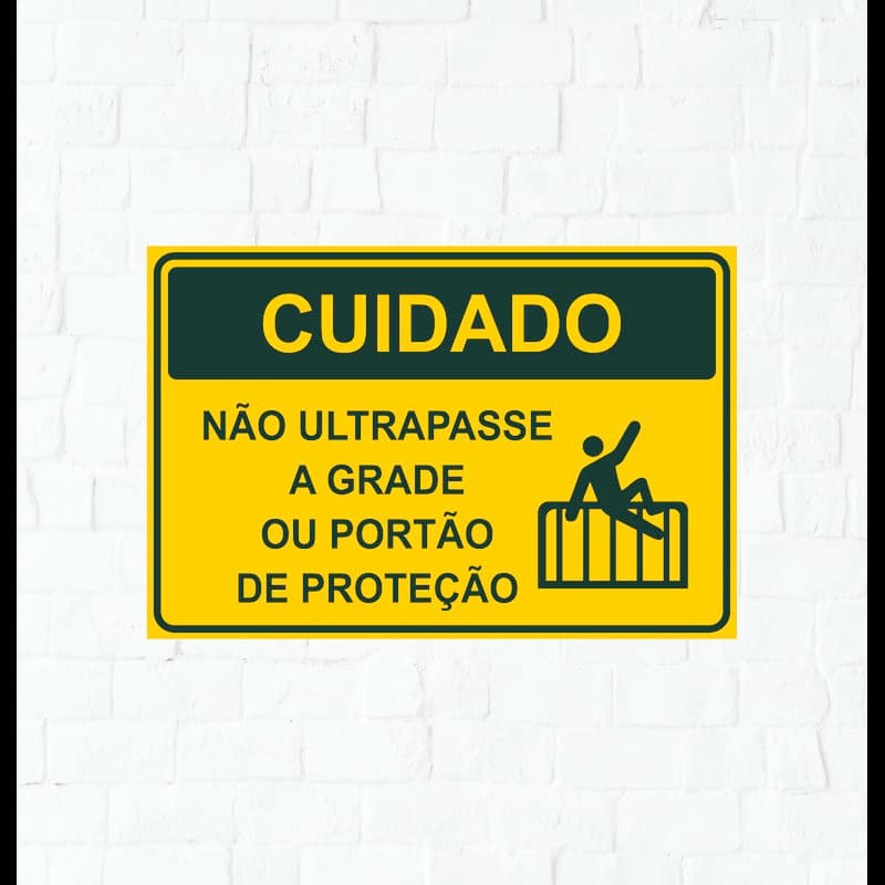 Não Ultrapasse A Grade Ou Portão De Segurança