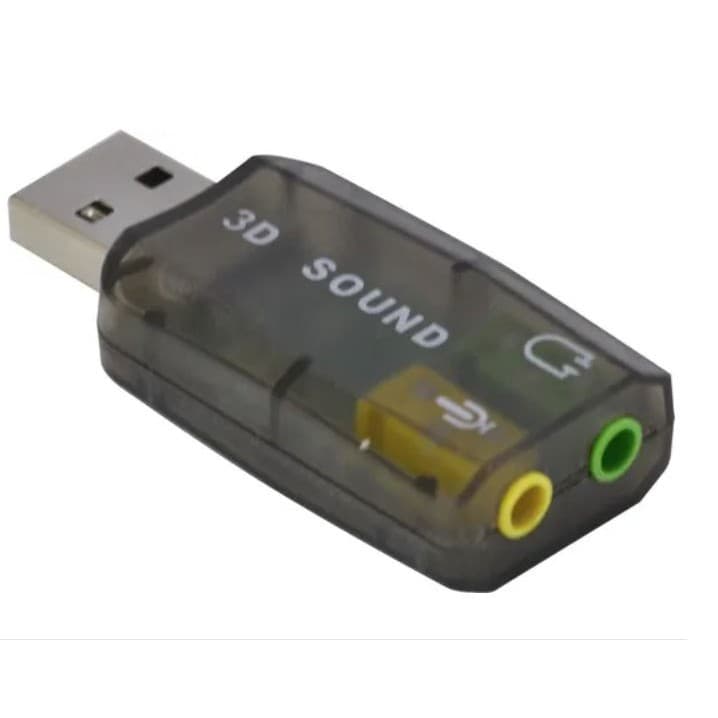 Adaptador Placa De Som Usb 7.1 Canais Pc Notebook Preto