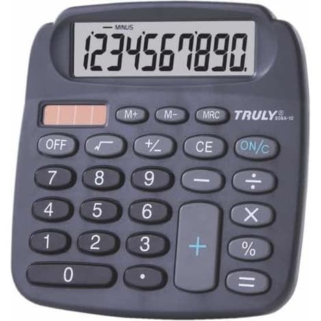 Calculadora De Mesa Truly 808a-10 Dígitos Bateria E Solar