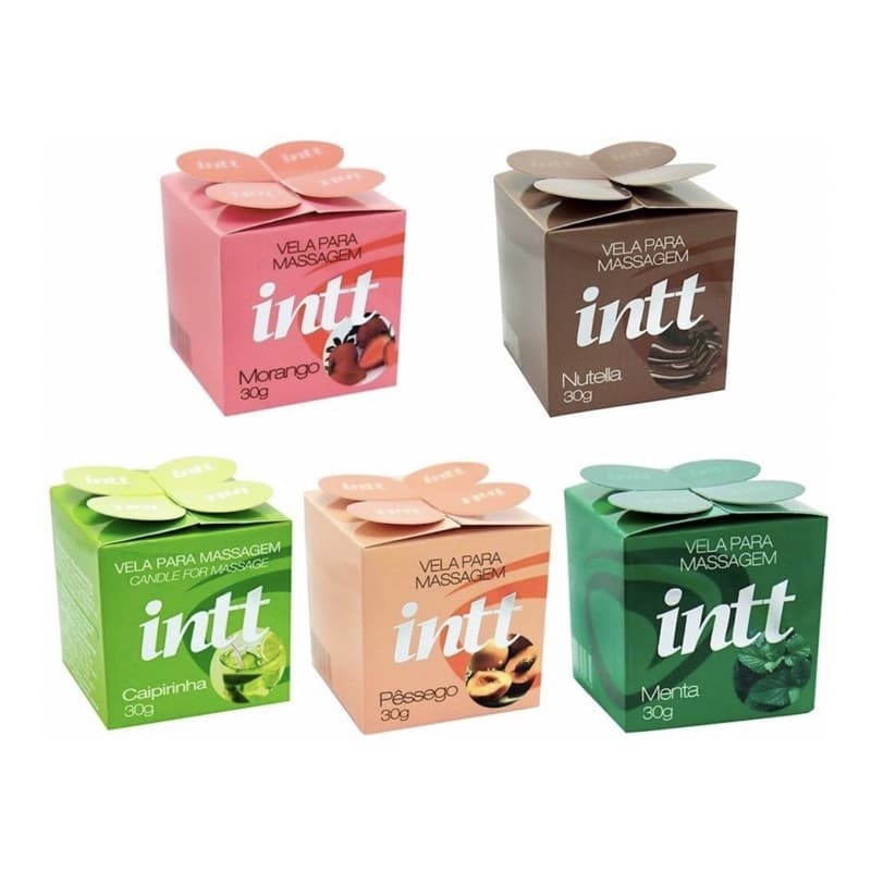 Vela Para Massagem Beijável Aromática Sabores Intt - Promoção