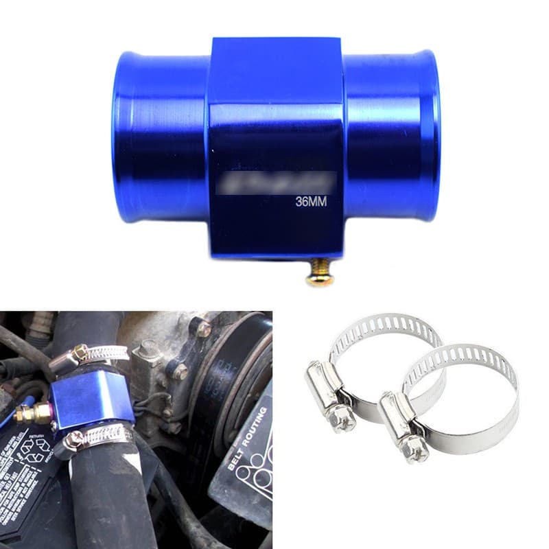 Alumínio Medidor De Temperatura Da Água Tubulação Joint 26/28/30/32/34/36/38/40MM Sensor De Radiador Adaptador Grampos