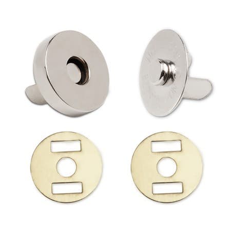 Botão Íman Magnético  macho e femea Fecho para Bolsa Níquel 18mm
