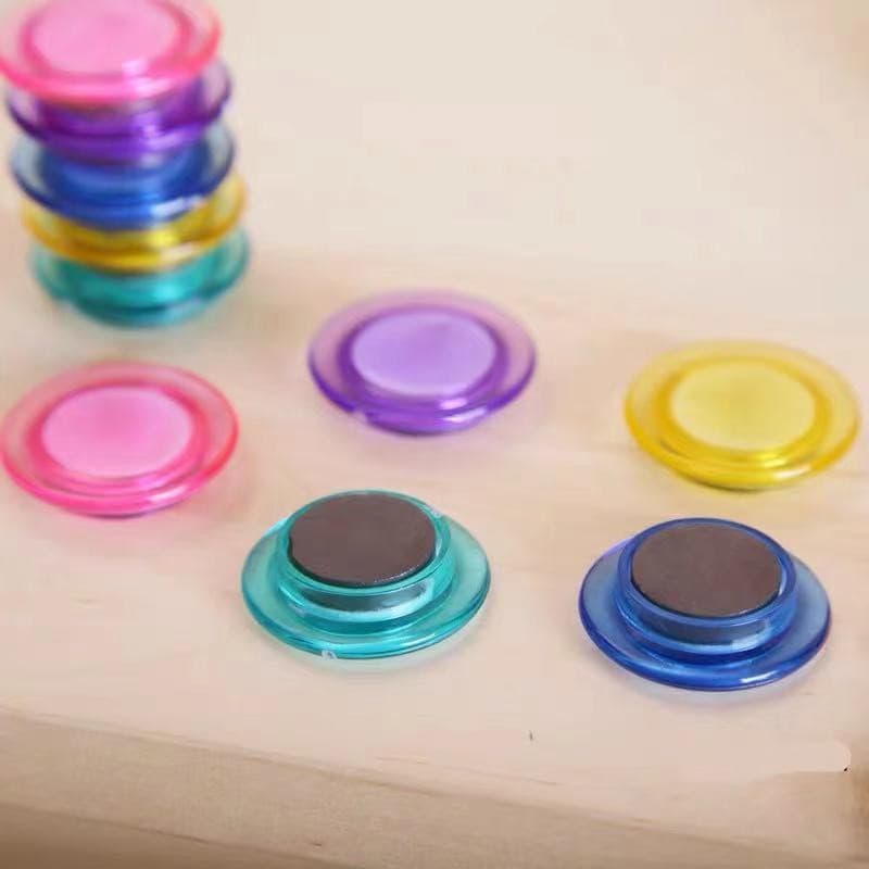 10 Imã Prendedor Magnético Redondo Geladeira Mural Coloridos