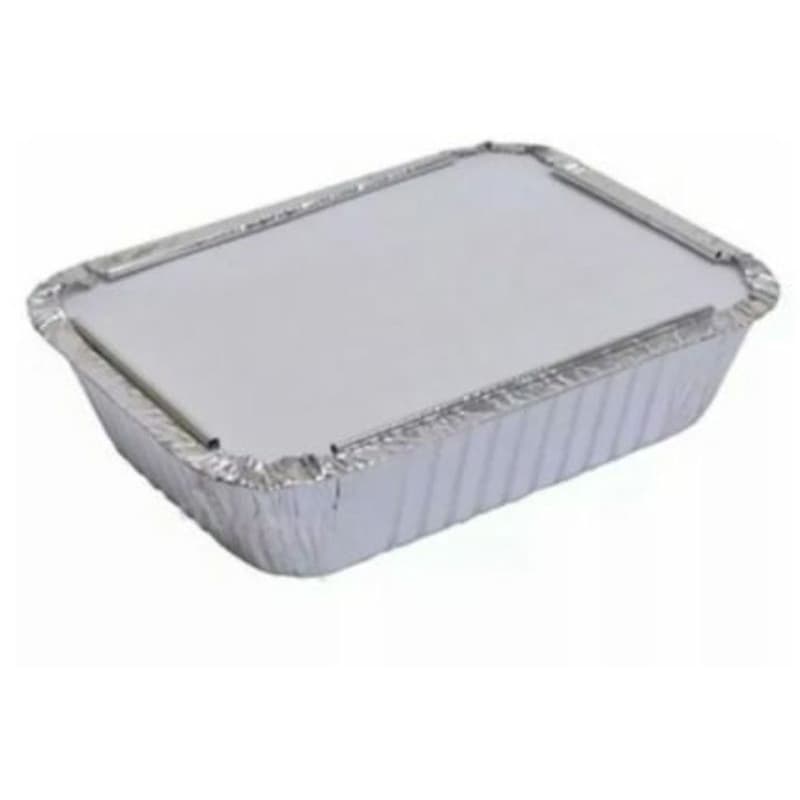 Kit 50 Marmtinhas De Alumínio Marmitex  Retangular 220ml Para Bolo Doce Empada e Lembrancinhas