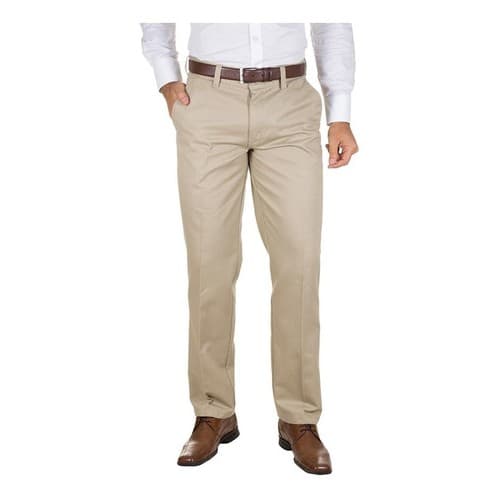 calça microfibra social masculina bege - promoção