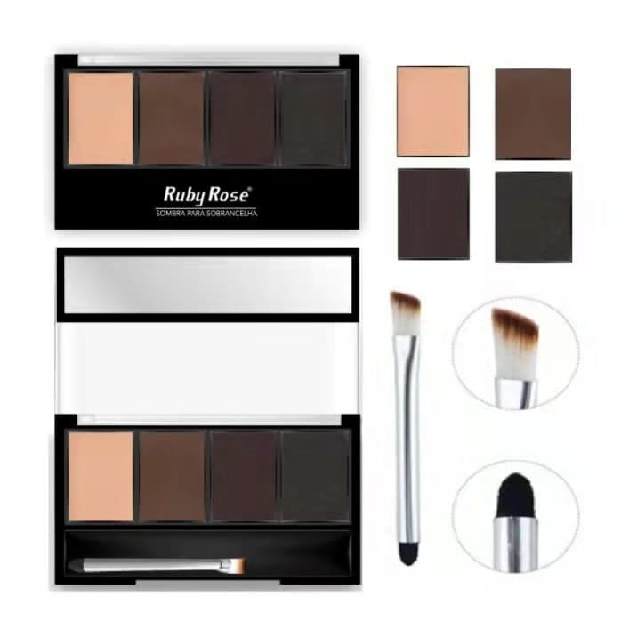 Trio De Sombras Para Sobrancelhas Com Primer Ruby Rose - Hb9354