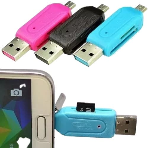 Leitor de Cartão de Memória Para Usar No Celular Adaptador OTG Micro Sd Usb Micro Usb V8 2.0