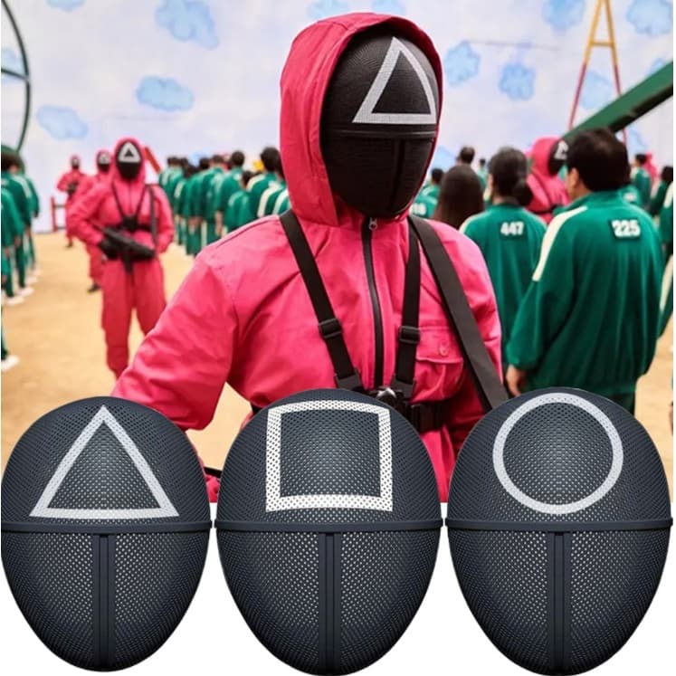 Máscara Fantasia Cosplay Soldados Triângulo Quadrado Círculo