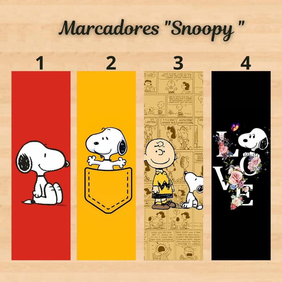 Marcador Snoopy plastificado com ou sem tassel