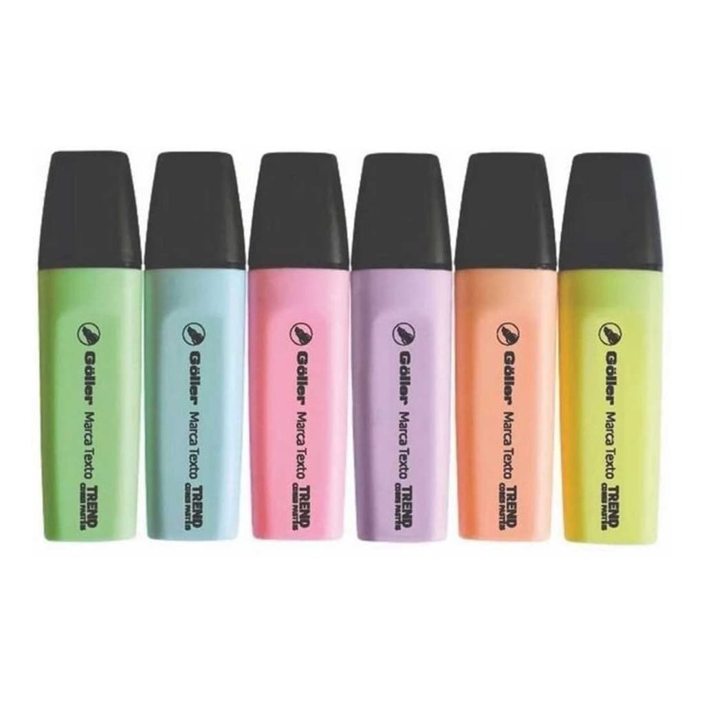 Marca Texto 6 Cores Pasteis  Trend Pastel Goller/yin´s paper