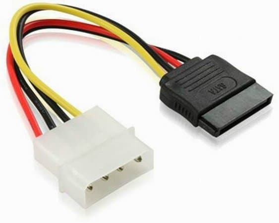 Cabo De Energia Cabo Sata Força Adptador Ide 4 Pinos ideal para alimentar HDs, SSDs e drives de DVD