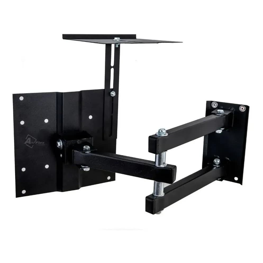 Suporte Tv tri Articulado 32 37 40 42 49 50 Led mais suporte para receptor Prateleira net sky  art 50tri adapt dvd cima