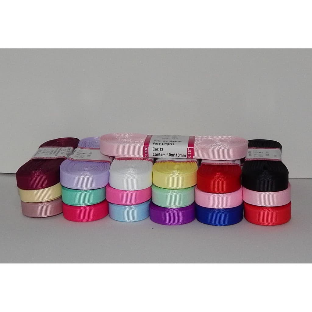 Fita De Gorgurão Liso - 10 Mm  Sanding - Rolo Com 10 Metros