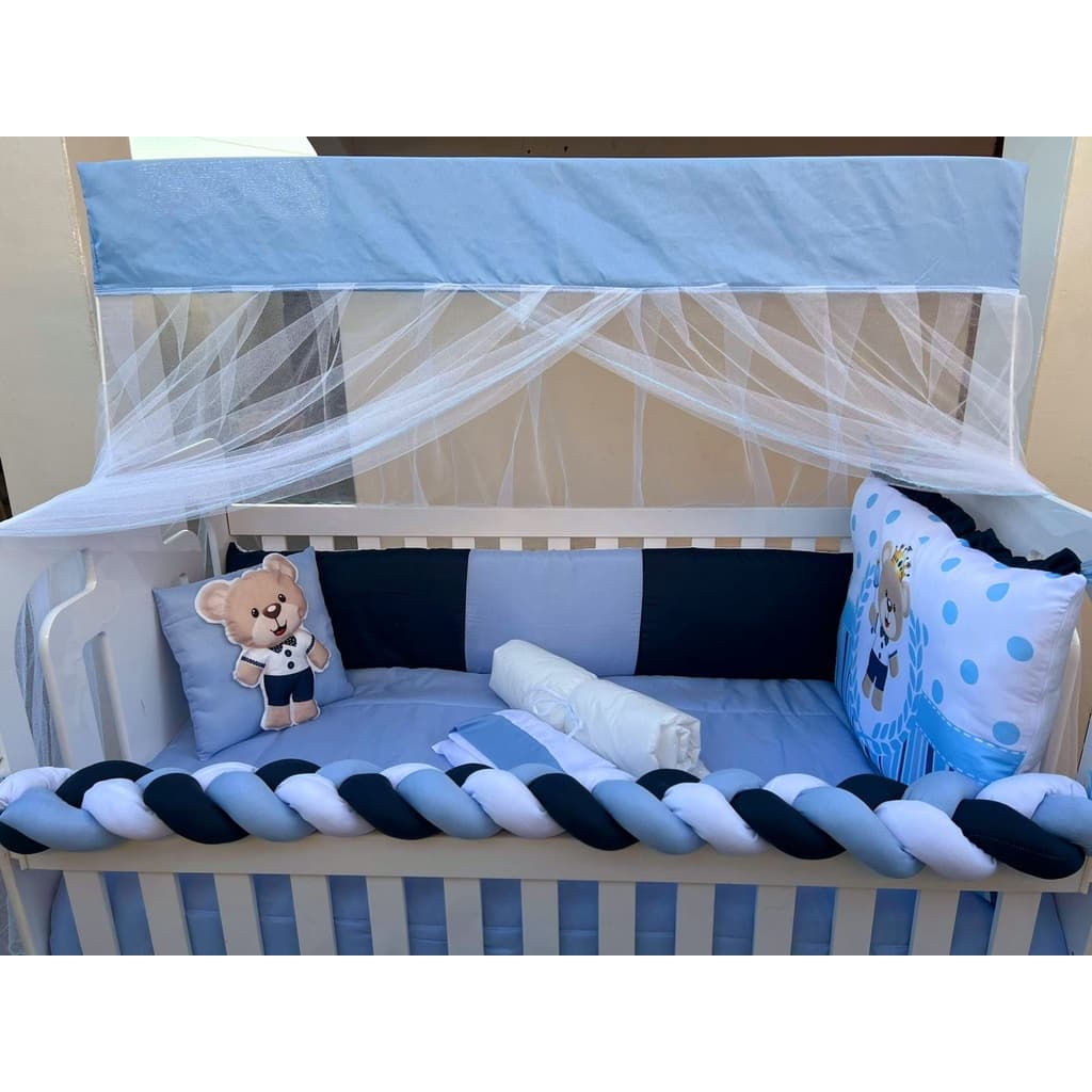 Kit Berço Urso Príncipe Luxo 11 Peças Americano e Nacional