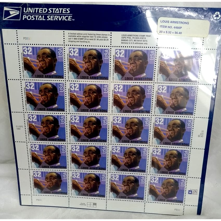 Selos Correios Americanos Legends Of Jazz Louis Armstrong