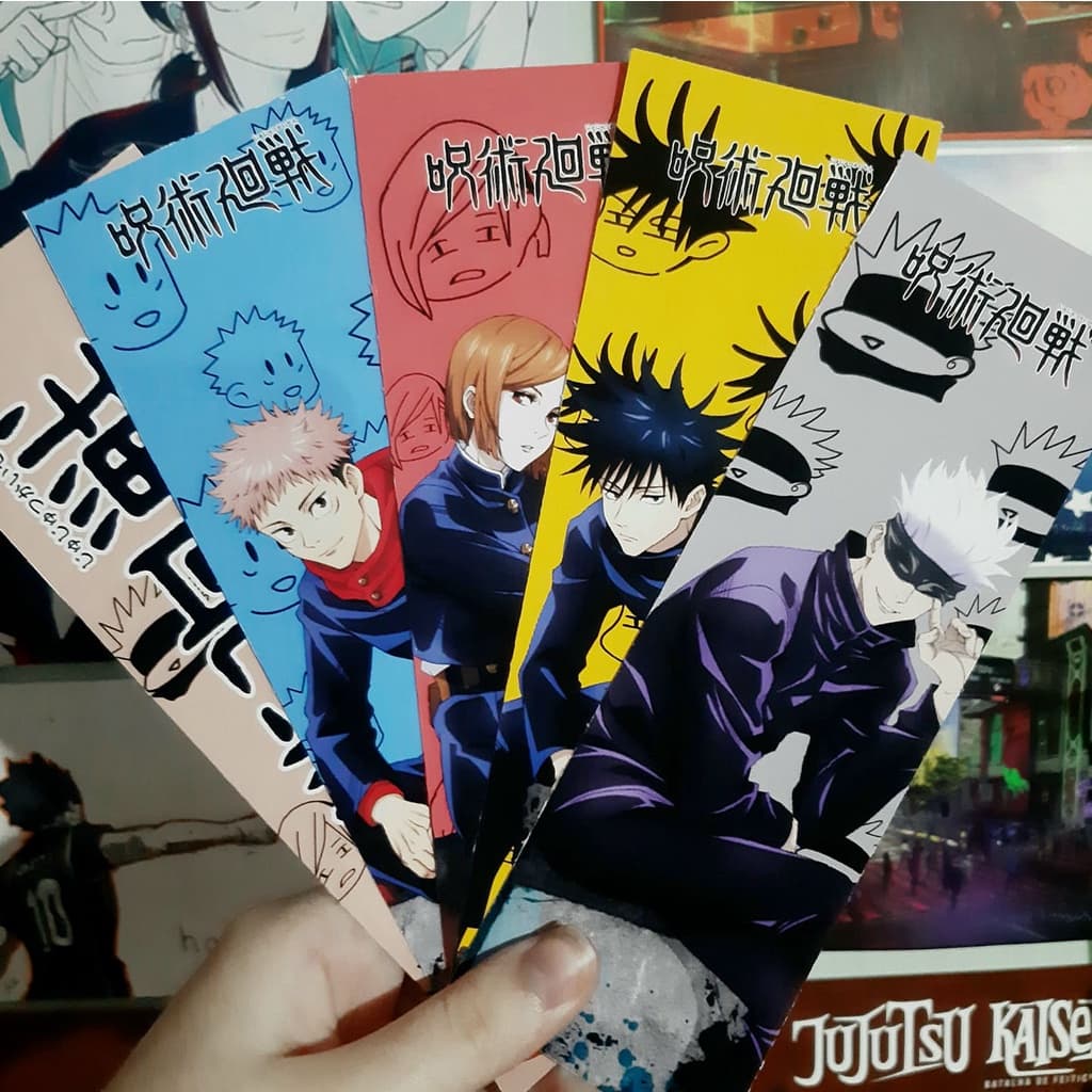 Marca Página Personalizado Jujutsu Kaisen JJK Gojo Megumi Yuji Nobara 17x6